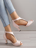 Wexleyjesus Peep Toe Zipper Pumps Sandals