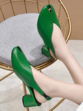 Wexleyjesus Open Toe Pure Color Shoes Pumps Sandals