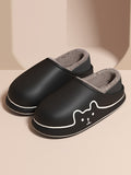 Wexleyjesus Casual Indoor Going Out Non-Slip Keep Warm Waterproof Flat Shoes