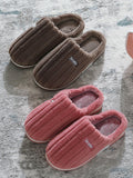 Wexleyjesus Indoor Warm Non-Slip Pure Color Slippers