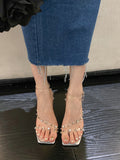 Wexleyjesus Rivet Transparent Pumps Sandals