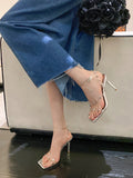 Wexleyjesus Rivet Transparent Pumps Sandals