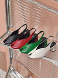 Wexleyjesus Open Toe Pure Color Shoes Pumps Sandals