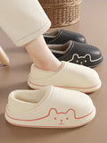 Wexleyjesus Casual Indoor Going Out Non-Slip Keep Warm Waterproof Flat Shoes