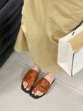 Wexleyjesus Contrast Color Pleated Slippers