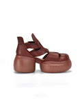 Wexleyjesus Closed-Toe Hollow Platform Shoes Sandals