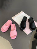 Wexleyjesus Square-Toe Platform Shoes Slippers