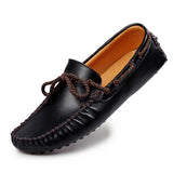 Autumn British Style Loafers Shoes Men Low Cut Lacing Casual Shoes Genuine Leather Fashion Men Shoes Drive