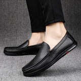 Wexleyjesus Genuine Leather Men Casual Shoes Slip on Formal Loafers Moccasins Male Footwear Anti-slip Driving Shoes