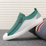 Wexleyjesus Men's Canvas Shoes Breathable Outdoor Casual Shoes Men Black Comfortable Slip-on Loafers Lazy Driving Shoes New