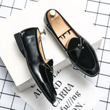 Wexleyjesus Men Dress Shoes Business PU Breathable Slip-On Wedding Oxford Shoes Formal Casual Shoes Fashion Flat Shoes Loafers