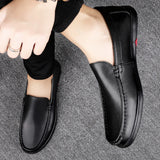 Wexleyjesus Genuine Leather Men Casual Shoes Slip on Formal Loafers Moccasins Male Footwear Anti-slip Driving Shoes