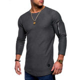 Wexleyjesus New Tshirt Men's Spring Autumn T Shirt Men Long Sleeved Cotton Causal Bodybuilding Folding O Neck Tshirt Tops Tees Men