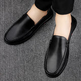 Wexleyjesus Genuine Leather Men Casual Shoes Slip on Formal Loafers Moccasins Male Footwear Anti-slip Driving Shoes