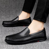 Wexleyjesus Genuine Leather Men Casual Shoes Slip on Formal Loafers Moccasins Male Footwear Anti-slip Driving Shoes