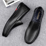 Wexleyjesus Genuine Leather Men Casual Shoes Slip on Formal Loafers Moccasins Male Footwear Anti-slip Driving Shoes