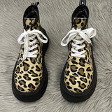 Wexleyjesus Leopard Lace Up Boots