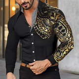 mens costumes 2024 Shirt Men's Simple Long-Sleeved Business Casual Outdoor Slim Fit Trendy Shirt Top