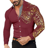 mens costumes 2024 Shirt Men's Simple Long-Sleeved Business Casual Outdoor Slim Fit Trendy Shirt Top