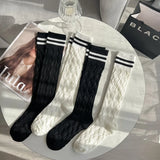 Wexleyjesus New Bear Jacquard Calf Socks Breathable Medium Tube Socks Korean Version Personality Pile Socks