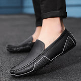 Wexleyjesus Brand Casual Shoes High Quality Men's Leather Shoes Spring Summer Leather Ladies Moccasin Loafers Big Size 47 48 Driving Shoes