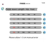 Wexleyjesus Double Side Zippers Casual Patchwork Pants Men Fashion Streetwear Contrast Color Loose Straight Trousers Gray/White