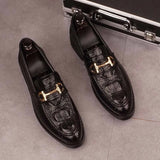 Wexleyjesus New Fashion Designer Men's Pointed Black Metal Buckle Oxford Flats Casual Shoes Wedding Dress Prom Party Zapatos Hombre