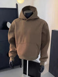 Wexleyjesus American Fashion Short Hoodie Men's 2024 Autumn and Winter New Hooded with Thick Velvet and Stiff Coffee Colored Jacket