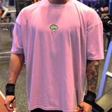 Wexleyjesus High Qualit gyms T shirt Men Bodybuilding print loose T-shirt Workout Fitness Tees Men Clothing cotton Short Sleeve Sports Shirt