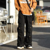 Wexleyjesus Multi-pockets Cargo Pants Streetwear Hip-hop Mopping Trousers Harajuku Tooling Pant Men's Vintage Loose Casual Jogging Pants