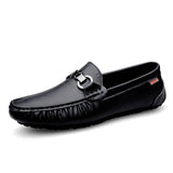 Wexleyjesus Mens Casual Leather Shoes Handmade Slip on Loafers Elegantes Moccasins Breathable Male Driving Shoes Formal Dress Walking Shoes