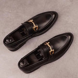 Wexleyjesus New Fashion Designer Men's Pointed Black Metal Buckle Oxford Flats Casual Shoes Wedding Dress Prom Party Zapatos Hombre