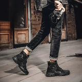 Wexleyjesus Lace Up Non Slip Snow Boots for Men Fashion New Trendy 2025 Size 44 Footwear Low Price Cheap Offer Y2k Sale Vintage 45 Man Shoes