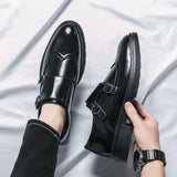 Wexleyjesus Luxury Dress Shoes Men Casual Leather Shoes Handmade Wingtip Oxford Shoe Model Fashion Show Workplace Business Formal Derby Shoe