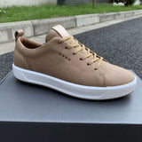 Wexleyjesus Fashion Casual Men Shoes Genuine Leather Skateboarding Shoes Low Top Comfortable Casual Sneakers Urban Leisure Walking Shoes