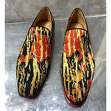 Wexleyjesus Print Genuine Leather Men Shoes Loafers Comfortable Casual Business Shoes Breathable Designer Brand Design Shoes Men Size 48