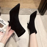 Wexleyjesus Luxury Women Beige Black Sock Boots Stiletto Thin High Heels Elastic knitting Boots Winter Stretch Fabric Boots Plus Size