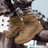 Wexleyjesus Outdoor Men Field Training Combat Boots Breathable Hiking Boots Casual Sneakers Trekking Shoes Men Mountain Climbing Boots Boats