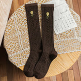 Wexleyjesus New Bear Jacquard Calf Socks Breathable Medium Tube Socks Korean Version Personality Pile Socks