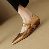 Wexleyjesus 2024 New Size 34-40 INS Brand Women Ballet Flats Shoes Soft Real Leather Pumps Shoes for Woman Strap Wedding T-Strap Heel Shoes