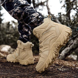 Wexleyjesus Outdoor Hiking Boots Men High Top Boots Desert Boots Outdoor Work Safty Shoes Boots Ankle Shoes Men's Sneakers