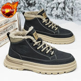 Wexleyjesus Snow Boots for Men Platform Lace Up Casual Winter Shoes Man Offer Luxury Fur New in Brands Warm Cold Proof Comfortable Footwear