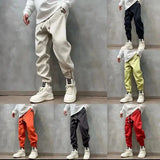 Wexleyjesus New Men's Spring Autumn Embroidered Harem Pants Loose Zipper Fashion Sports Casual Pants Drawstring Pockets Loose Trousers