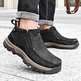 Wexleyjesus Men Genuine Leather Boots Autumn Winter Mens Shoes Fashion Large Size Casual Boots Cowhide Men's Real Leather Ankle Boots