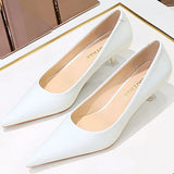 Wexleyjesus Fashion All-match 4.5cm High Heels Patent Leather Pumps Lady Shallow Pointed Toe Side Hollow Kitten Low Heels Nude Event Shoes