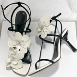 Wexleyjesus Flower Luxury Designer High Heels Women Fashion Sandals Female 2024 Summer Slingback Sandals Women Brand Party Dress Shoes Pumps