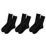 Wexleyjesus 3 Pairs/Lot New Cashmere Wool Socks Women's Winter Thicken Warm Black White Pack Set Thermal Japanese Fashion Solid Color