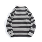 Wexleyjesus Men's Sweatshirts Stitching Contrast Color Striped Polo Shirt College Style Women Sweatshirt Long Sleeves Turn Down Collar Tops