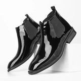 Wexleyjesus Stylish Casual Leather Shoes Male New Fashion Men Ankle Boots Slip on Formal Business Footwear Leisure Walk Mens Chelsea Boots