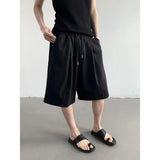 Wexleyjesus Summer High-waisted Large-size Sports Shorts Men Solid Handsome Sports Loose Casual Wide-leg Five-point Pants Male Clothes